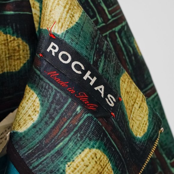 Rochas Green Tile Print Skirt - Picture 4 of 9